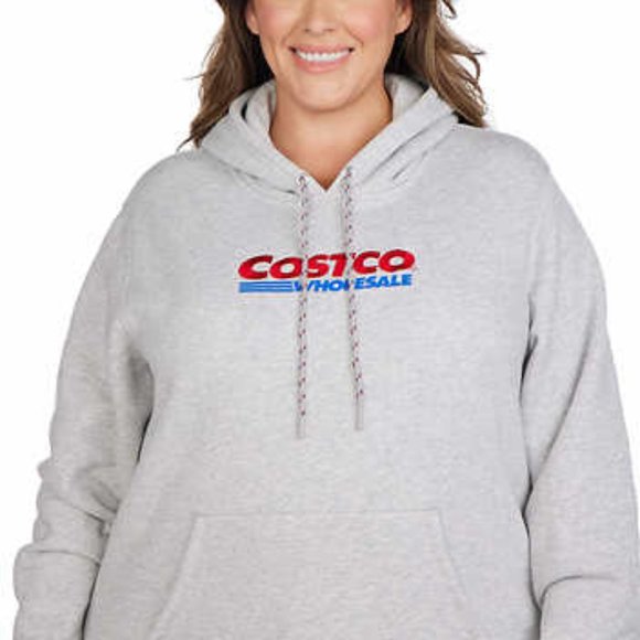 Kirkland Signature Tops - NWT Costco Wholesale Unisex Logo Hoodie, Gray, Men's Small/Women's Medium
